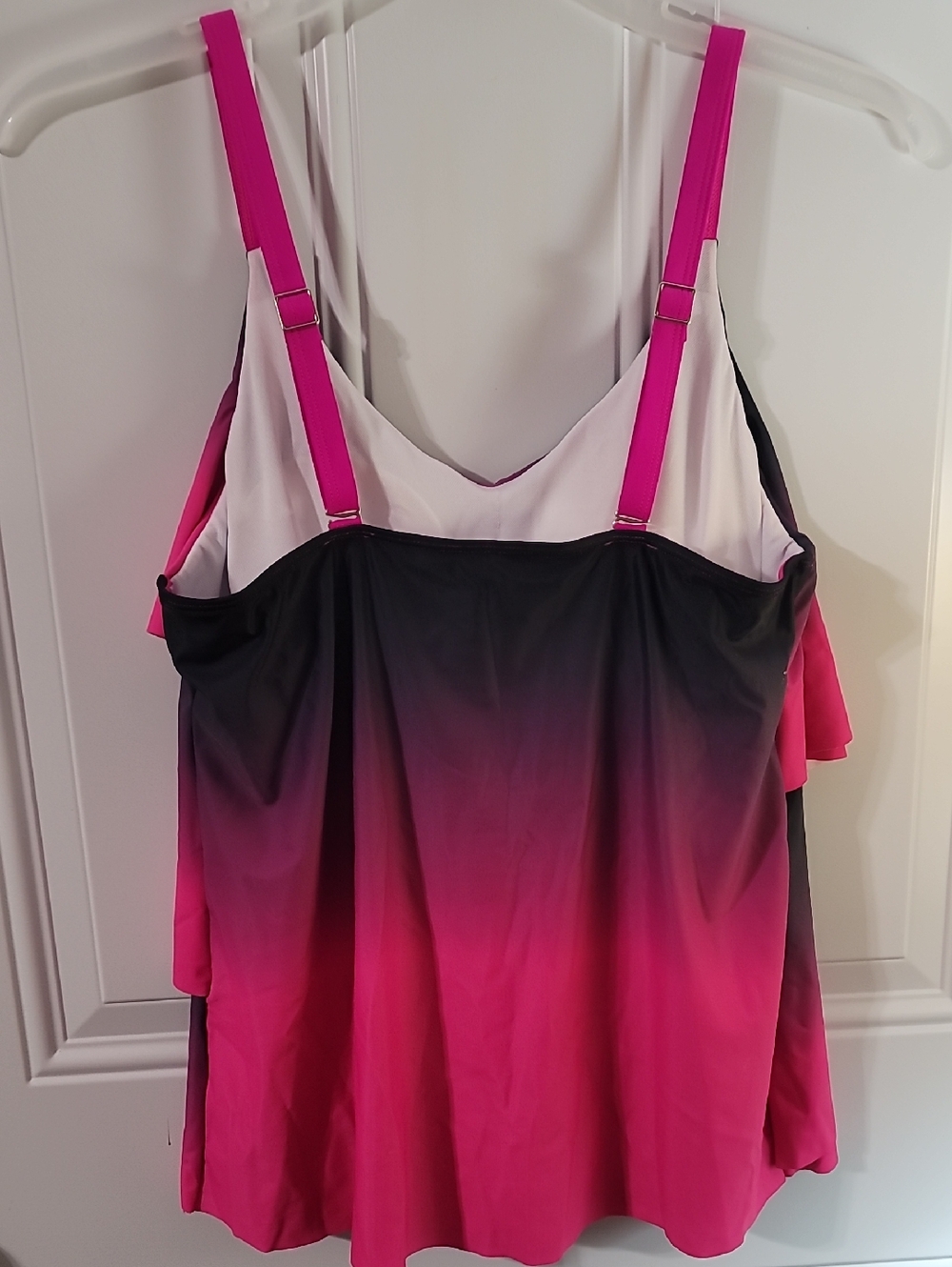 Pink Layered Ruffle Tankini Top - Picture 5 of 8